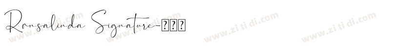 Ronsalinda Signature字体转换